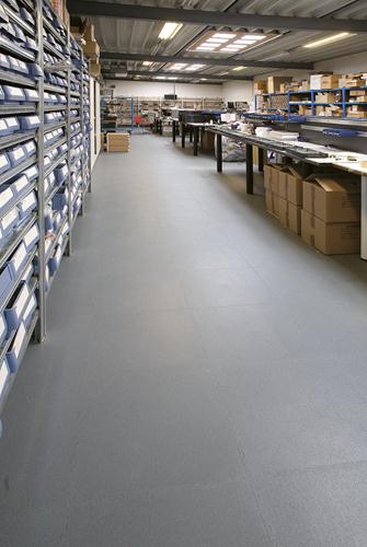 stonlok pvc flooring in warehouse facility